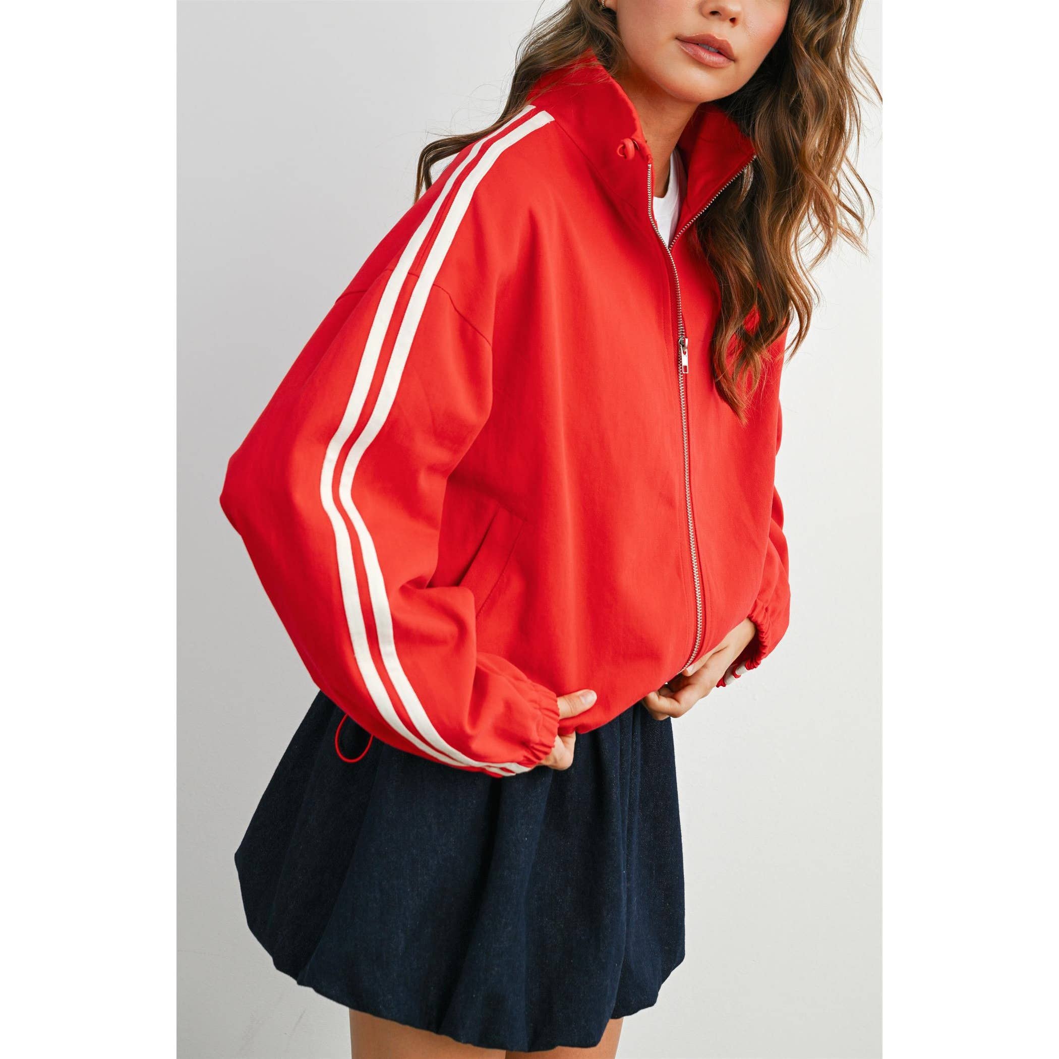 The Travis Striped Zip-Up Jacket