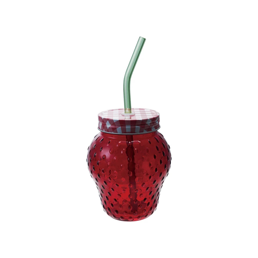 Strawberry Drinking Glass