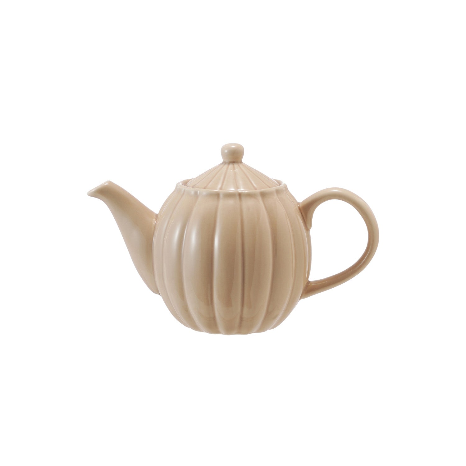 Ribbed Stoneware Teapot