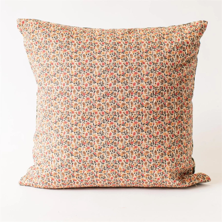 Reversible Pillow - Mini Peach Floral