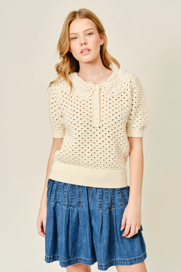 The Desirae Crochet Shirt