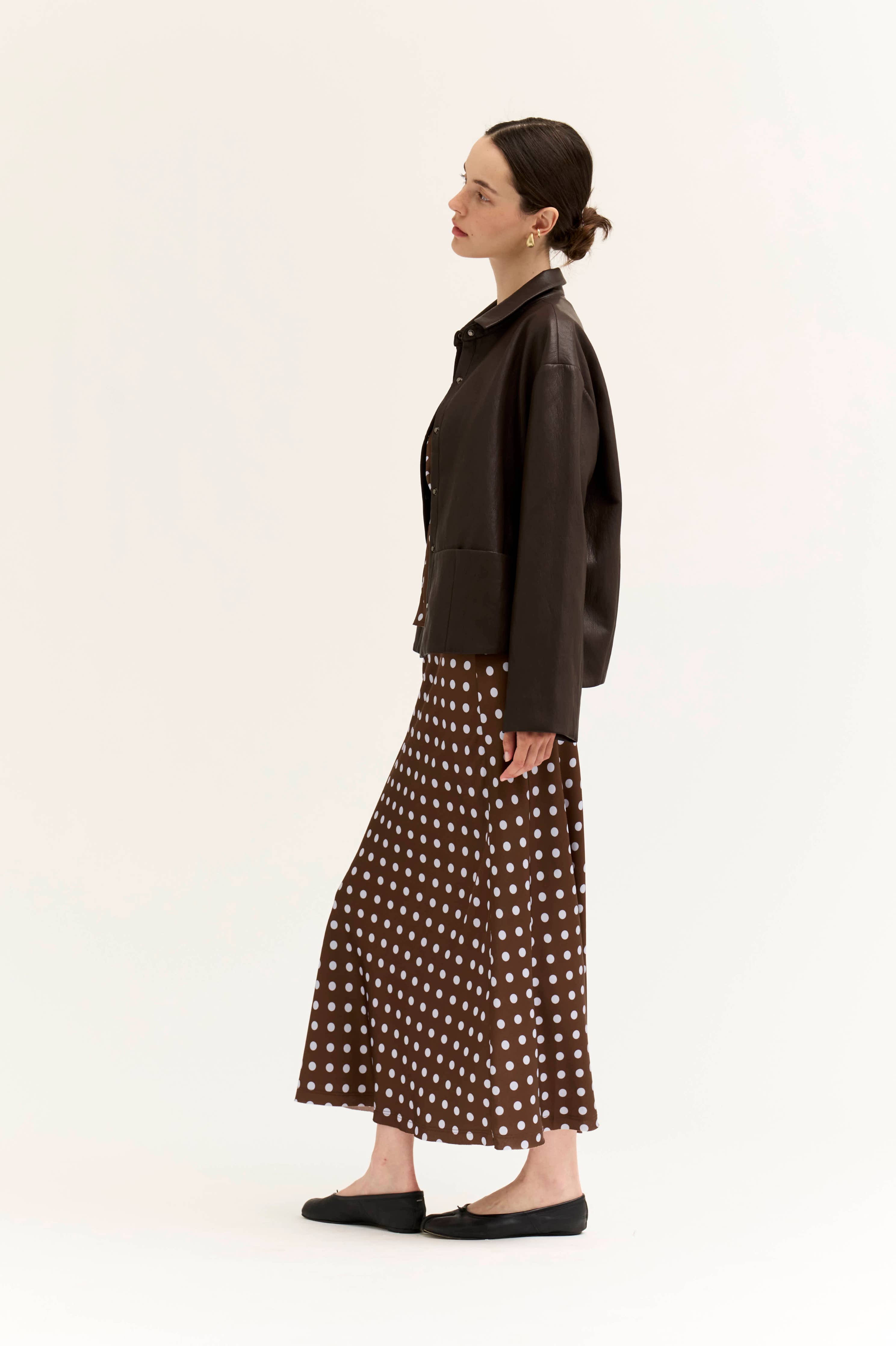 The Coraline Polka Dot Slip Skirt