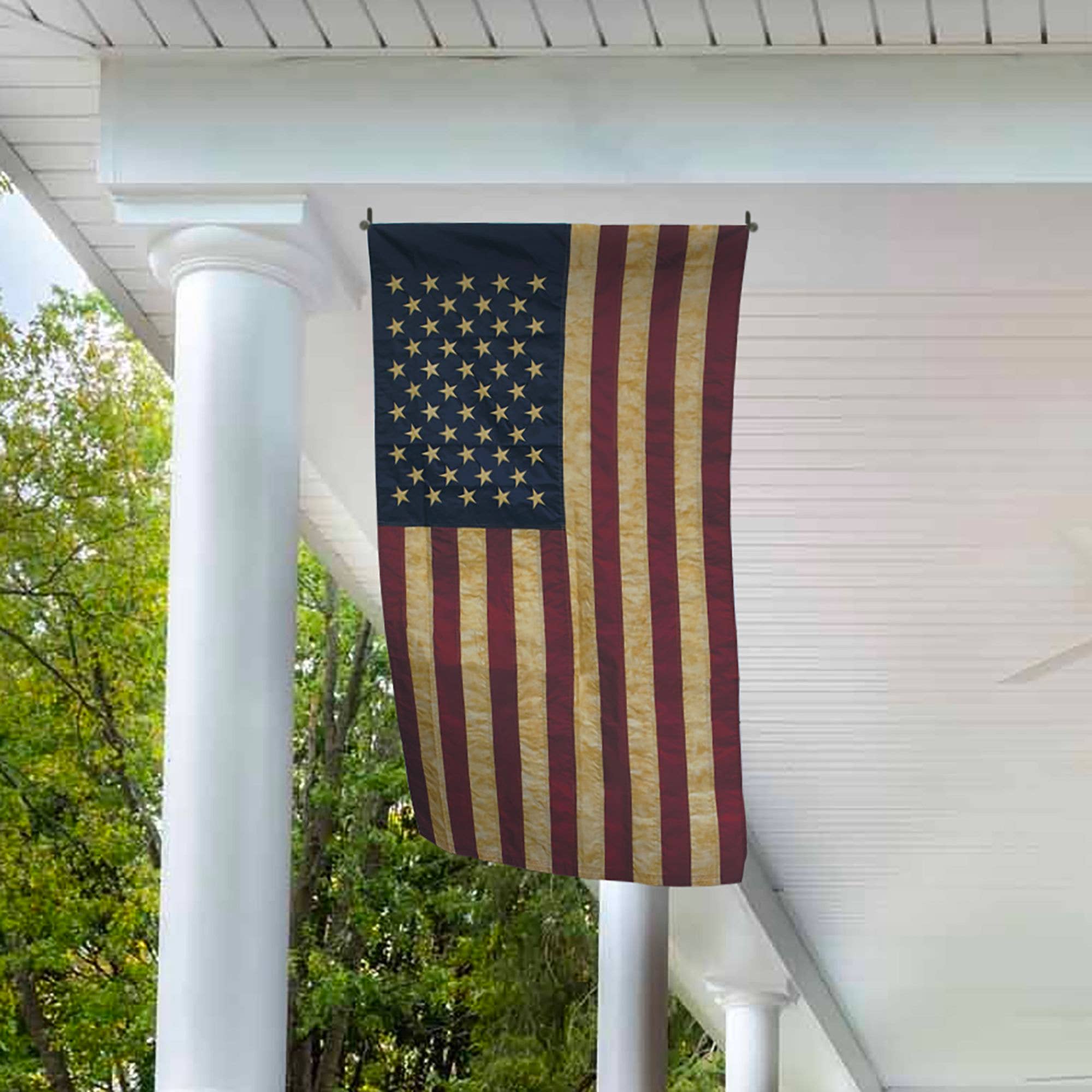 Tea-Stained American Porch Flag
