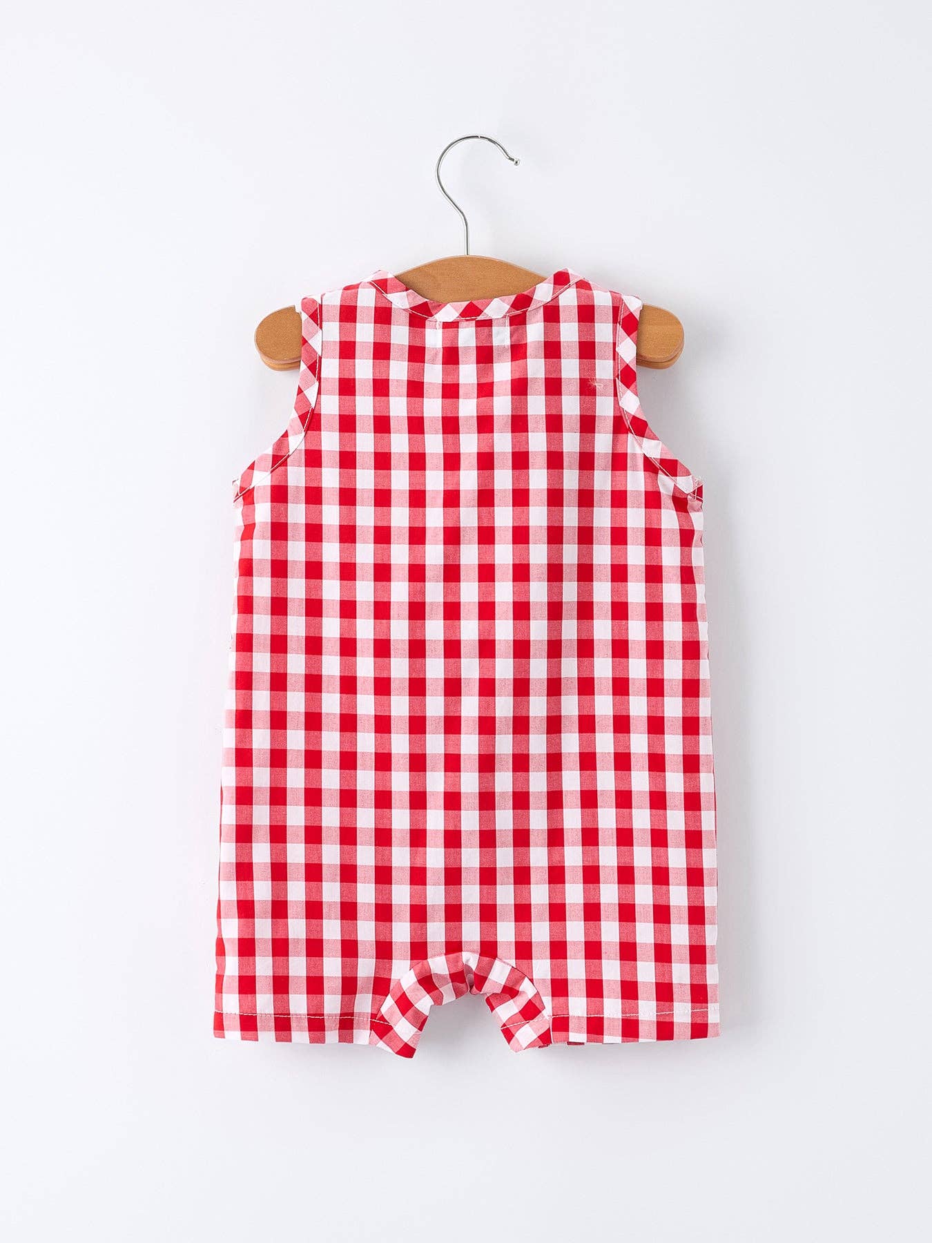 Boys Summer Plaid Romper