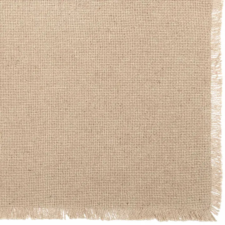 Burlap Fringed Vintage Runner