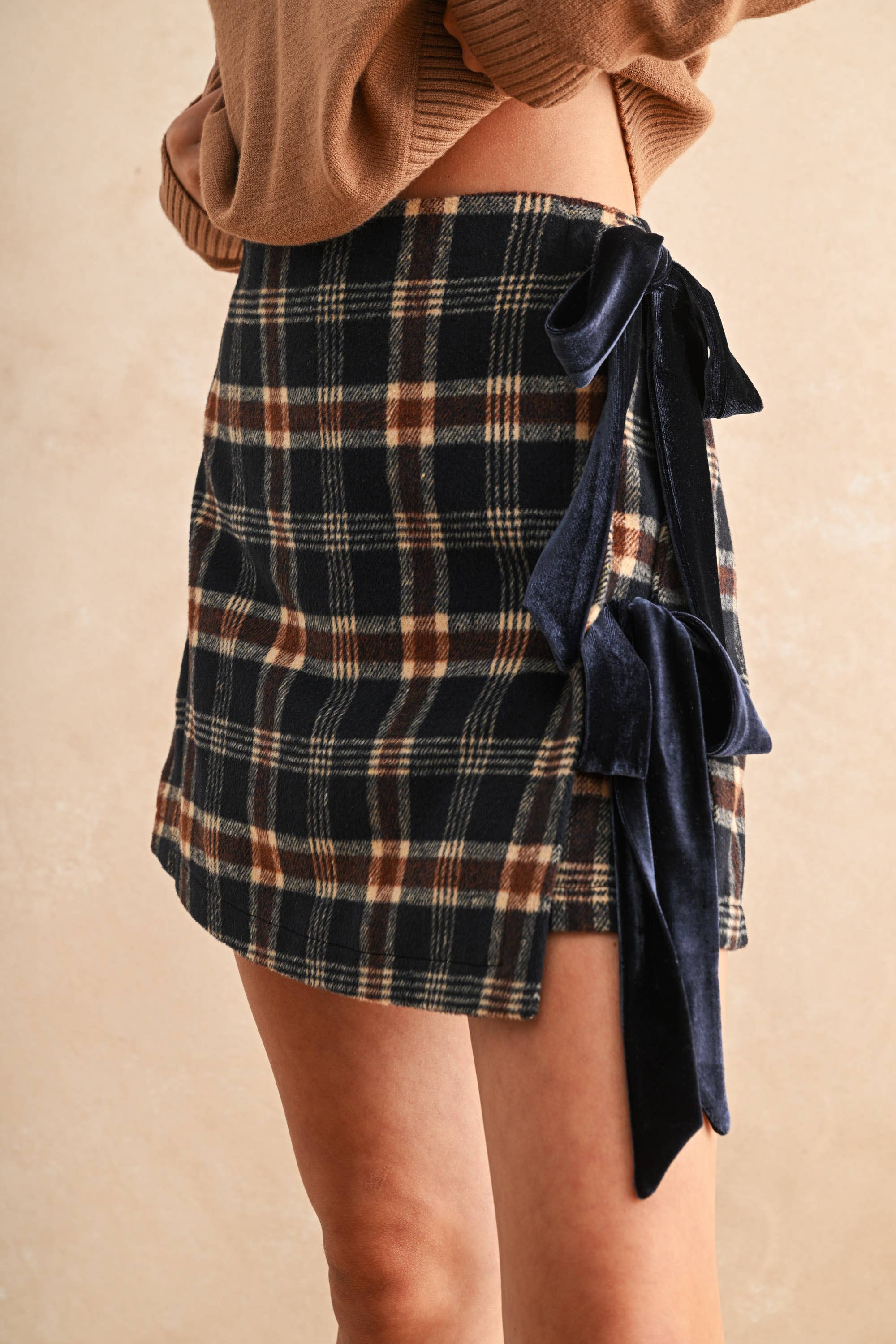 The Seraphina Plaid Wrap Skort