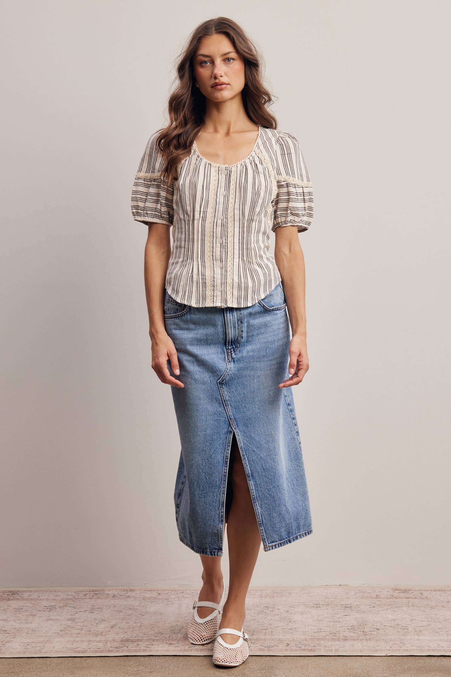 The Rory Stripped Blouse