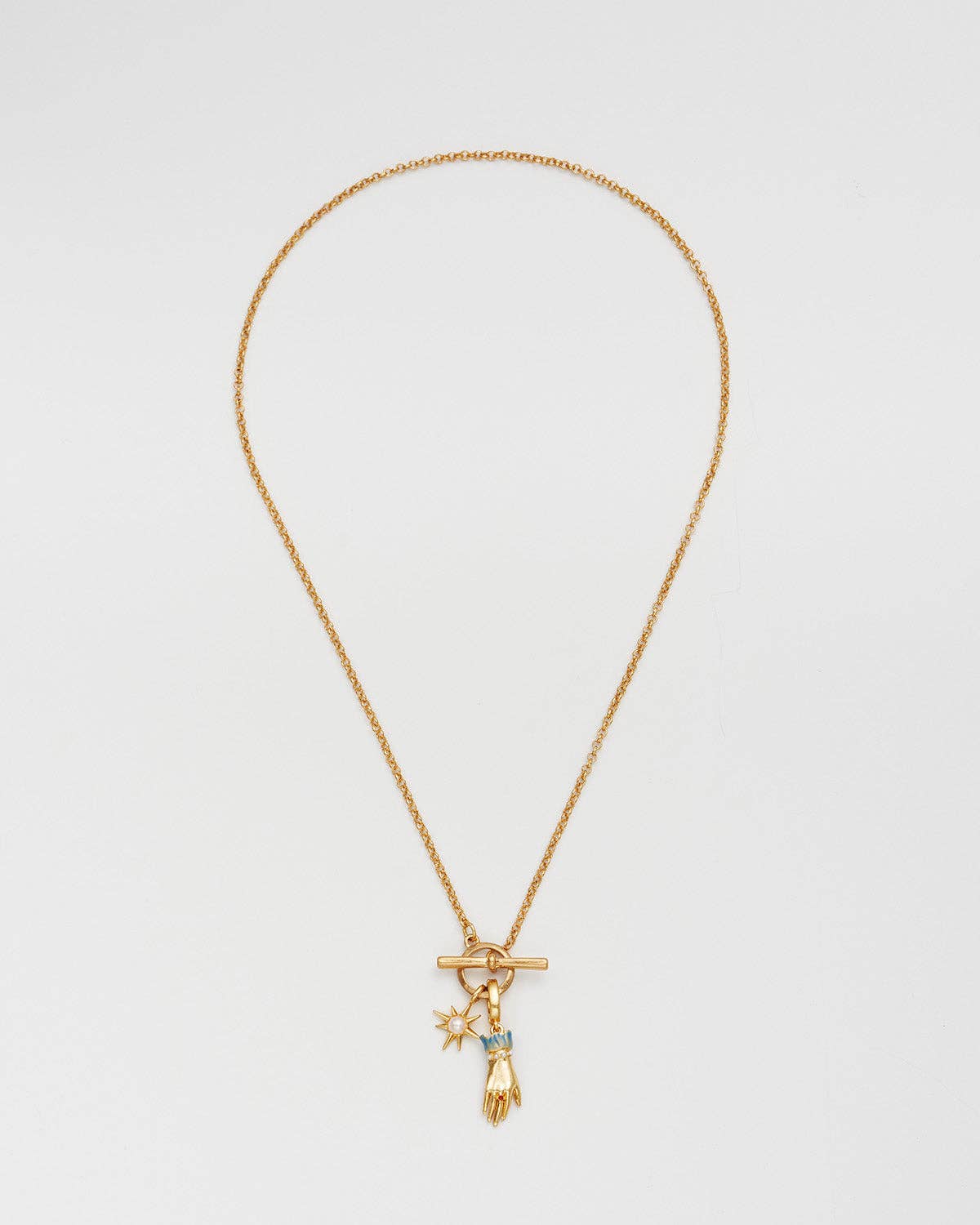 Palm Of Your Hand Pearl Toggle Necklace