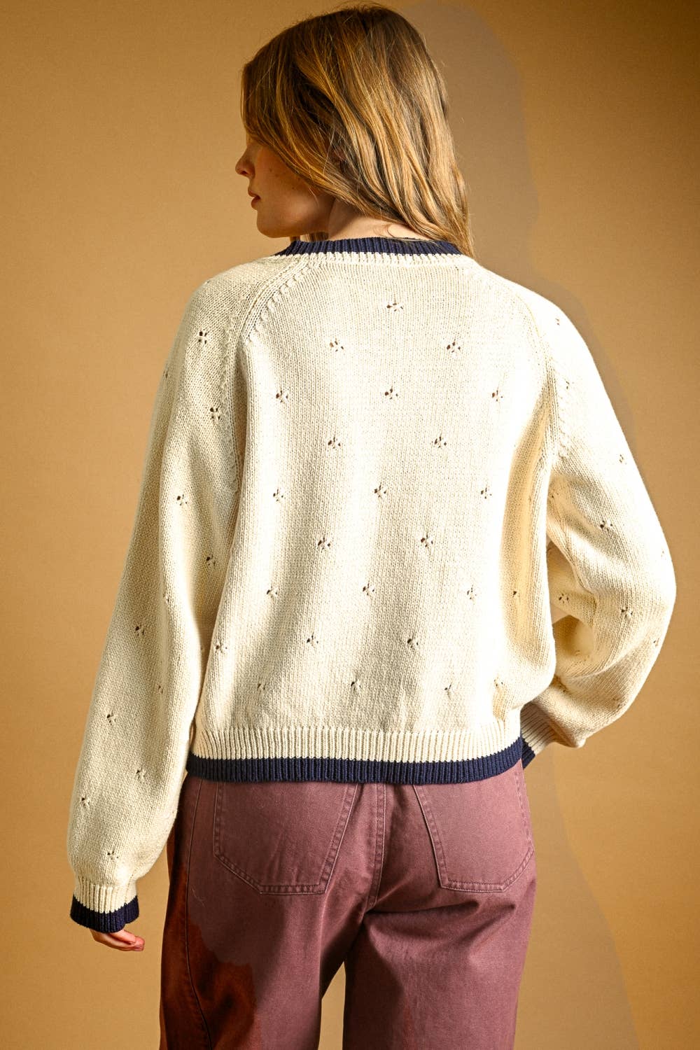 The Deidric Pointelle Knit Cardigan