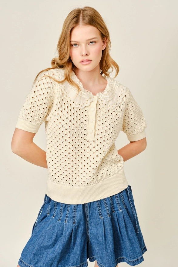 The Desirae Crochet Shirt