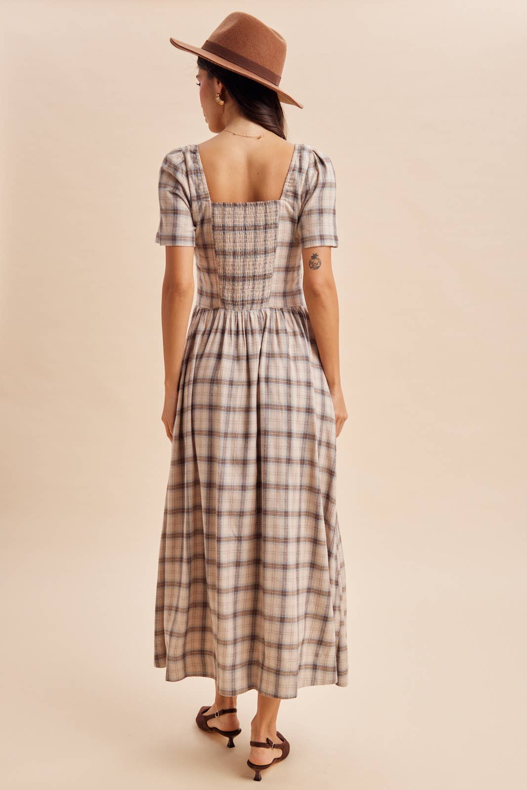 The Claire Tartan Maxi Dress