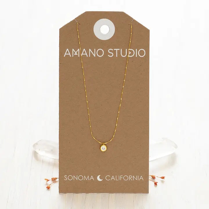 Single Crystal Pendant Necklace