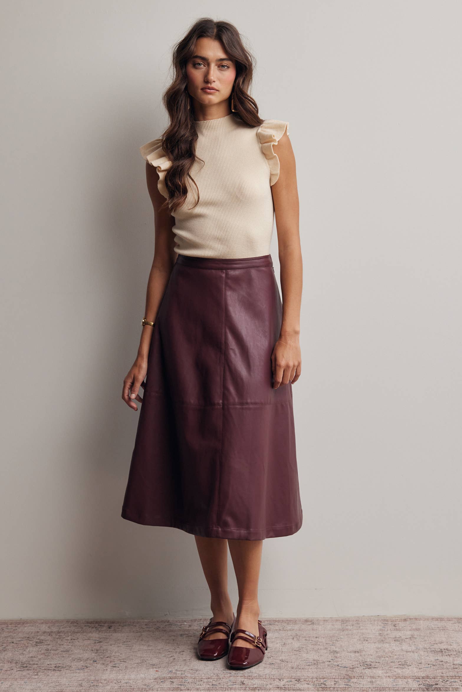 The Scottie Leather Skirt