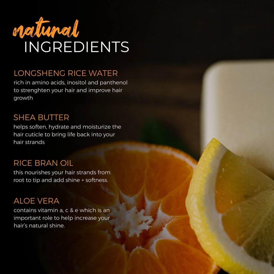 Rice Water Shampoo Bar - Citrus Zest Eo