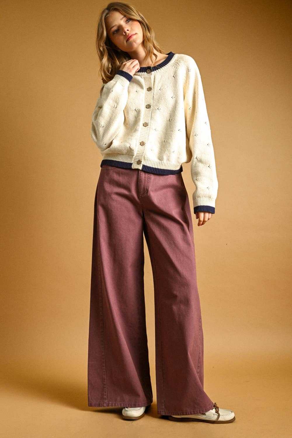 The Deidric Pointelle Knit Cardigan