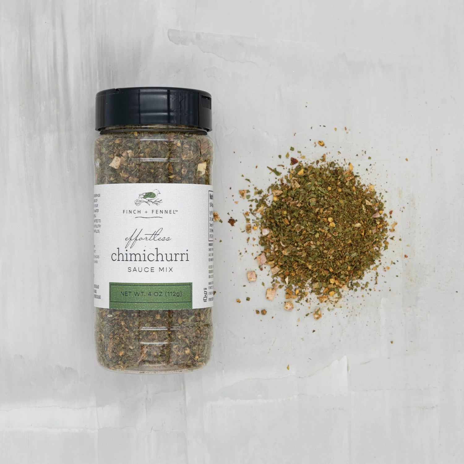 Product shoot of chimichurri sauce mix 
