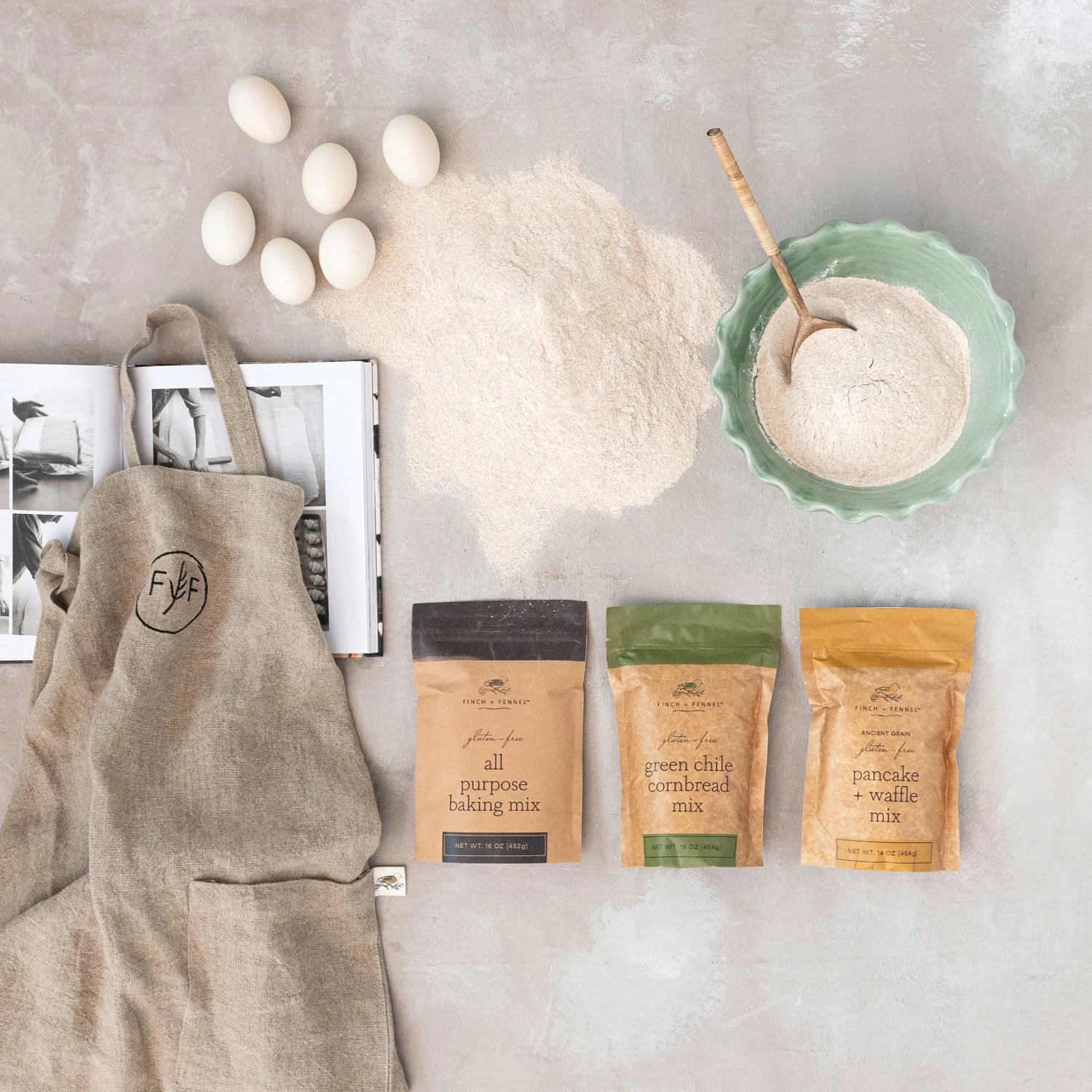 Product shoot of gluten free all purpose baking mix