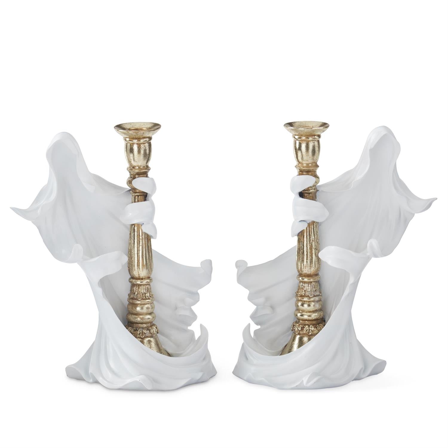 Draped Ghost Taper Candleholder