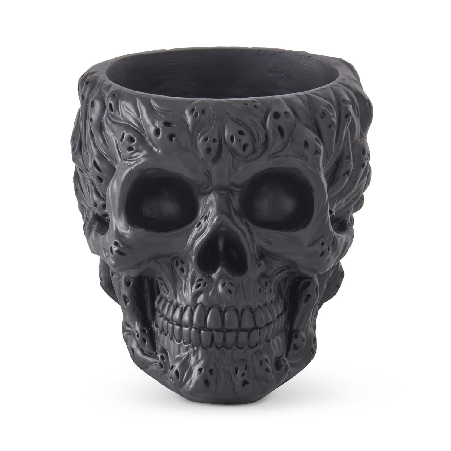 Black Ghost Face Skull Bowl