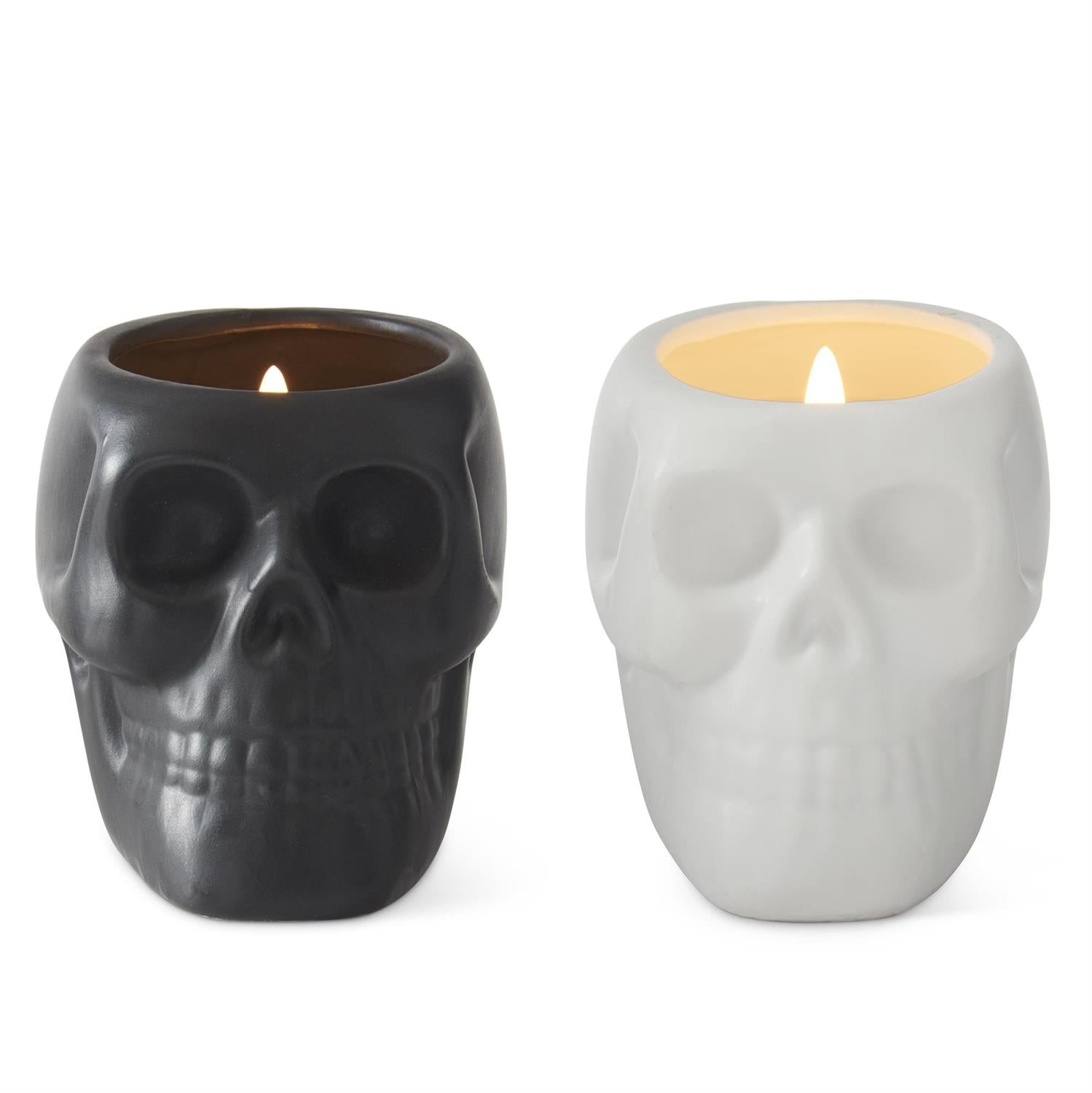 LED Flicker Flame Skull Candle