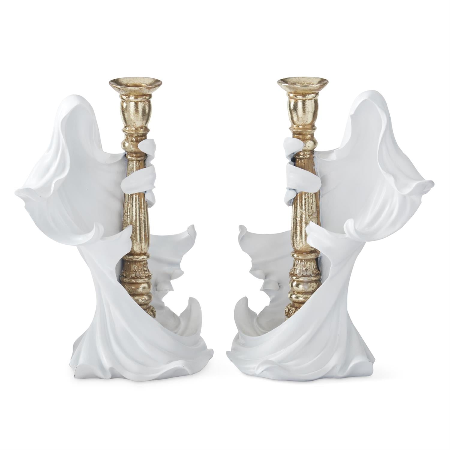 Draped Ghost Taper Candleholder