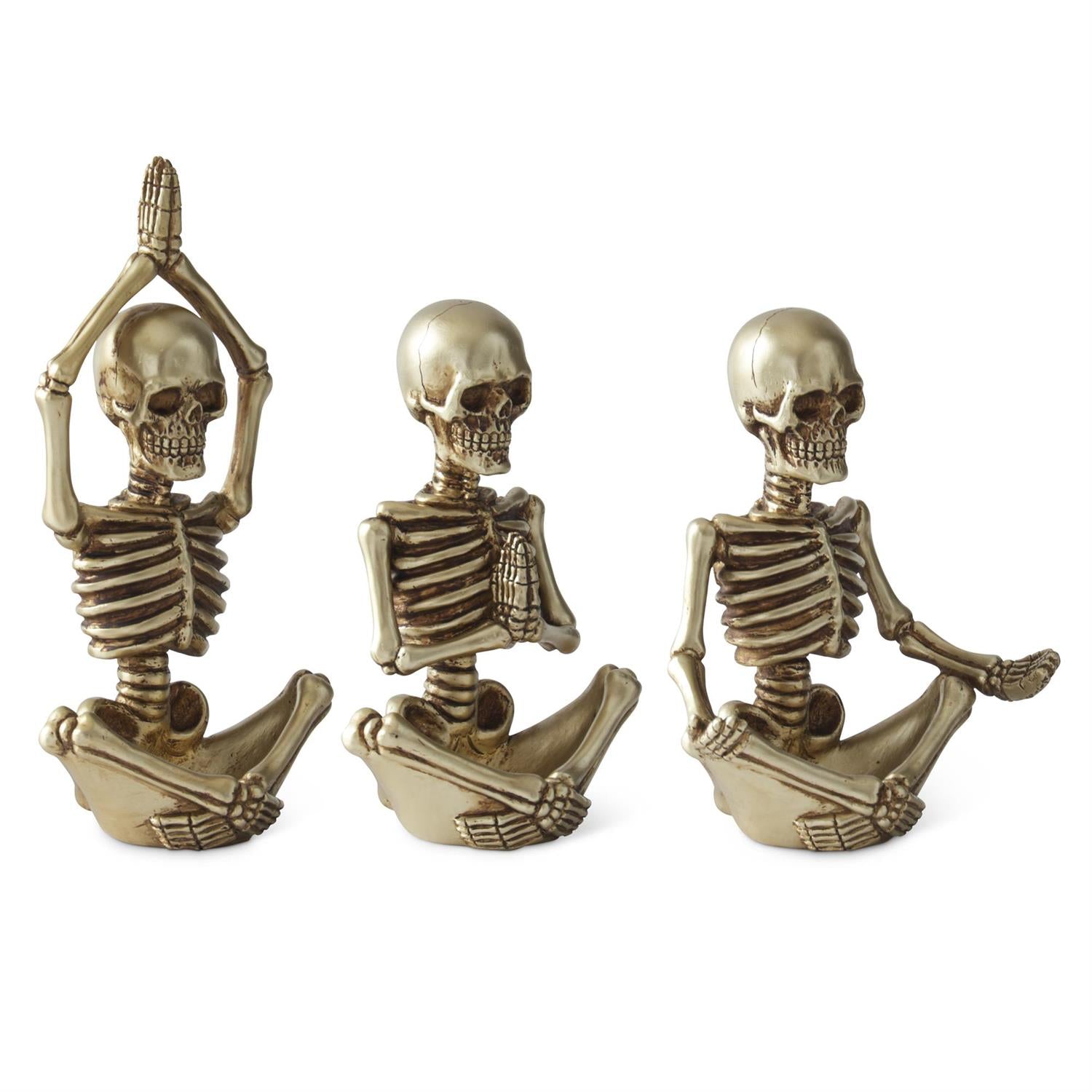 Gold Yoga Skeletons