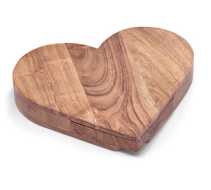Heart Cheese Board Set