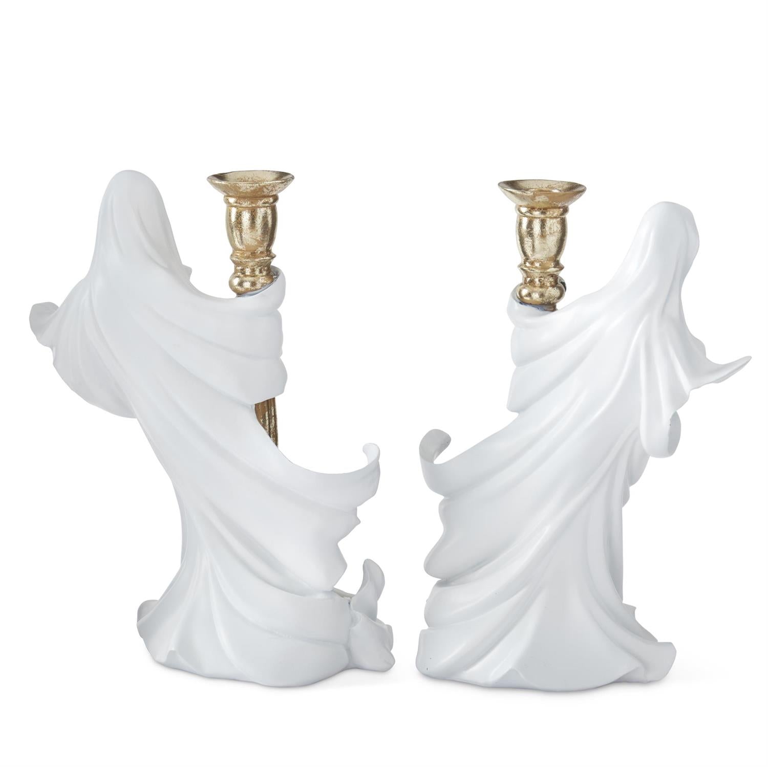 Draped Ghost Taper Candleholder