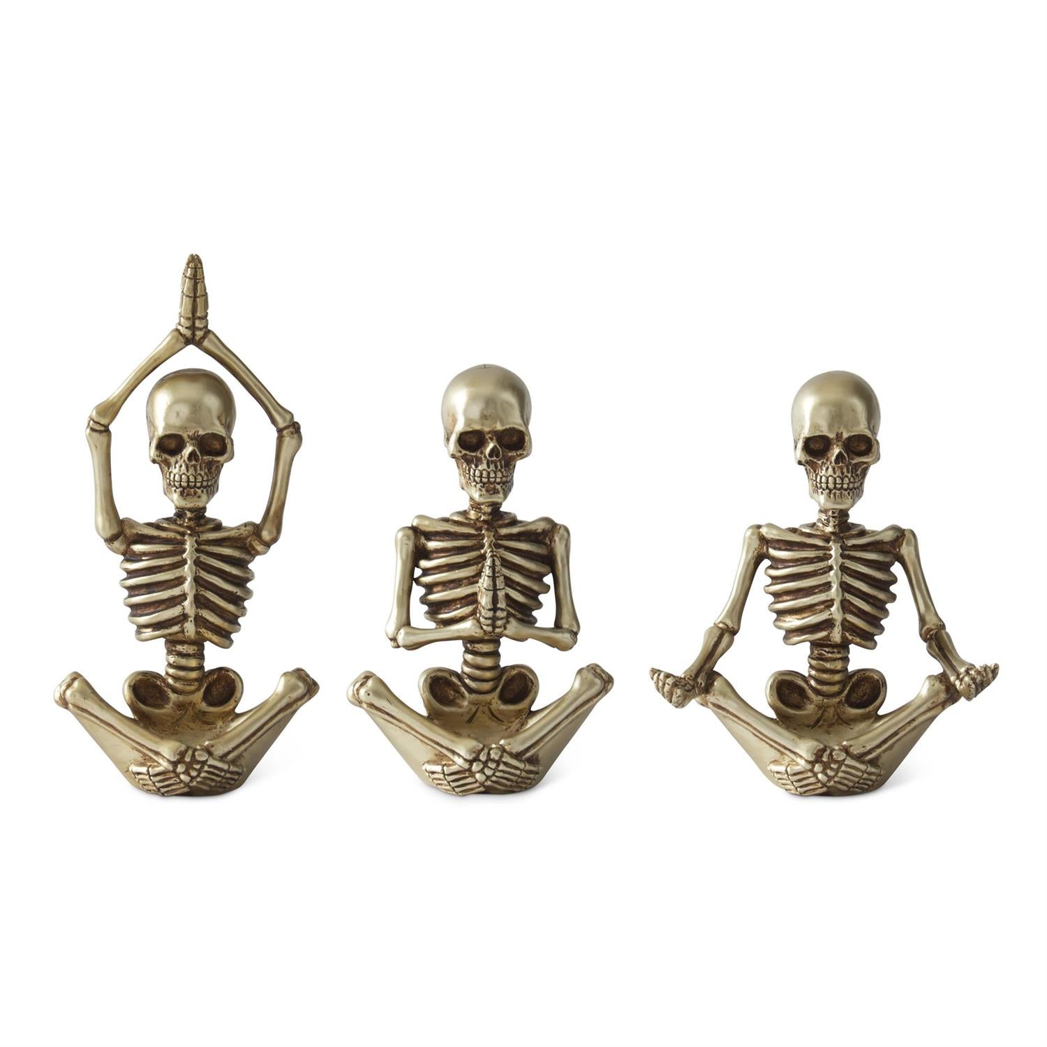 Gold Yoga Skeletons