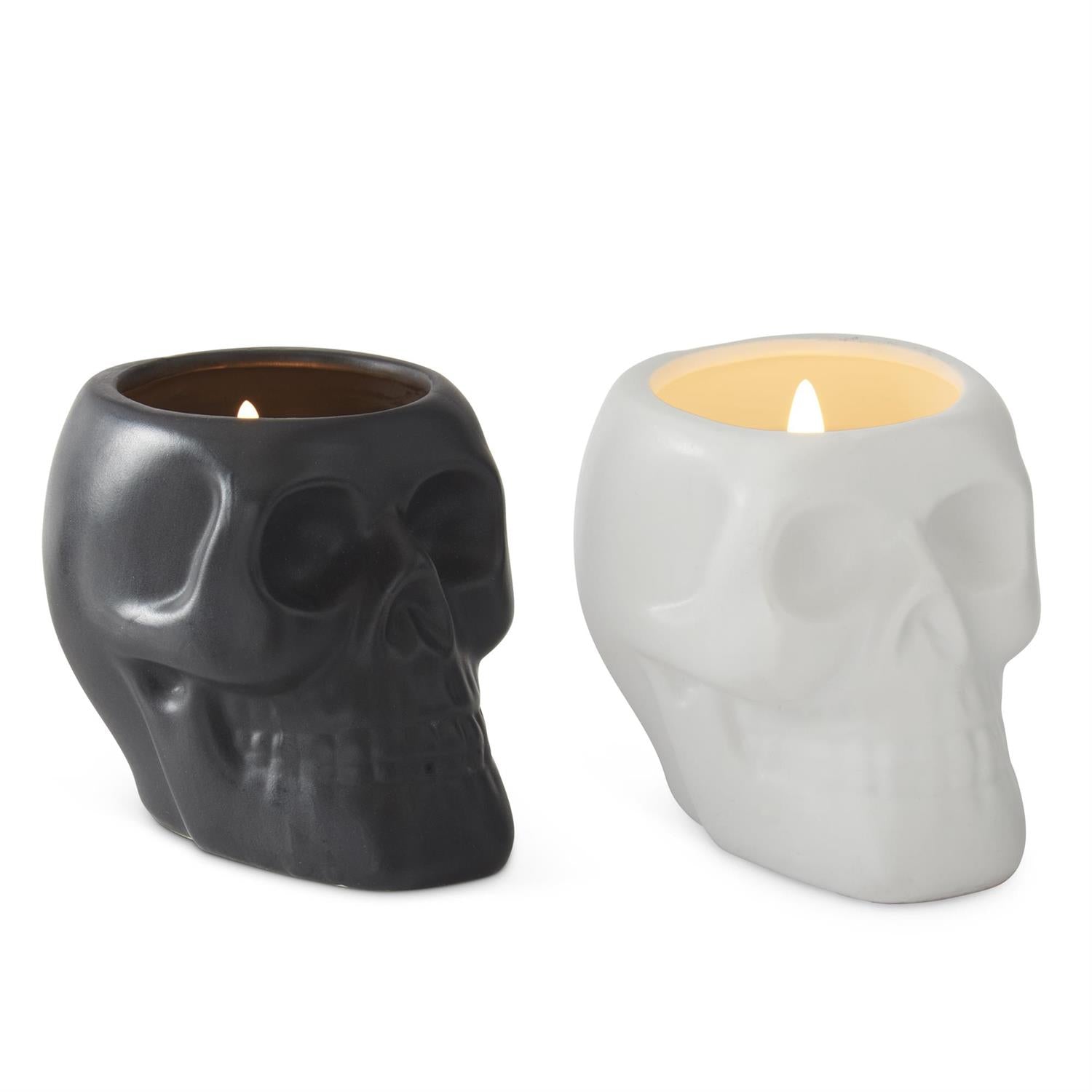 LED Flicker Flame Skull Candle