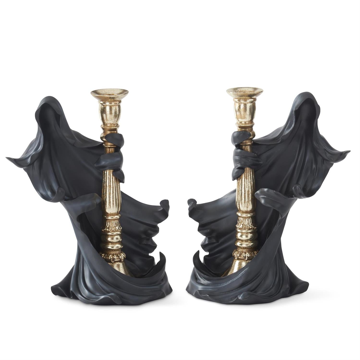 Draped Ghost Taper Candleholder