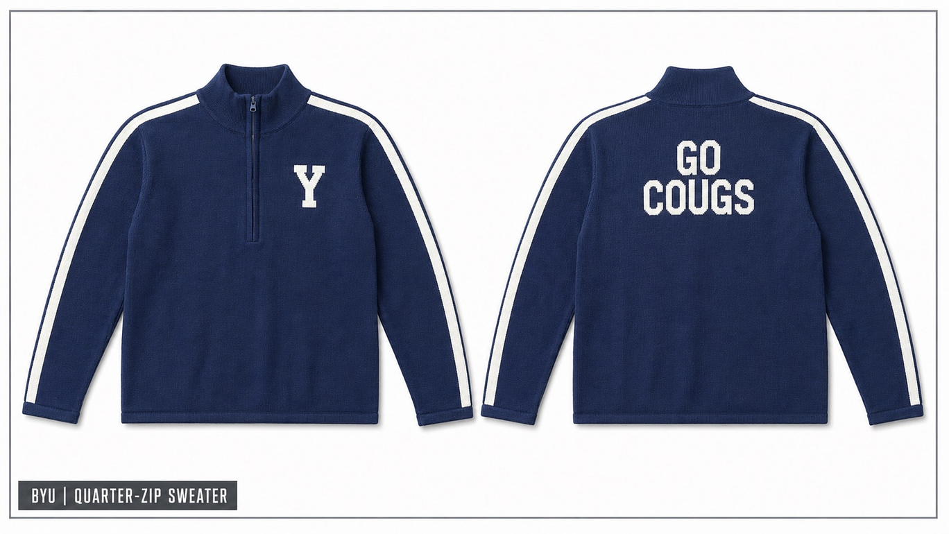 Quarter Zip Go Cougs Sweater