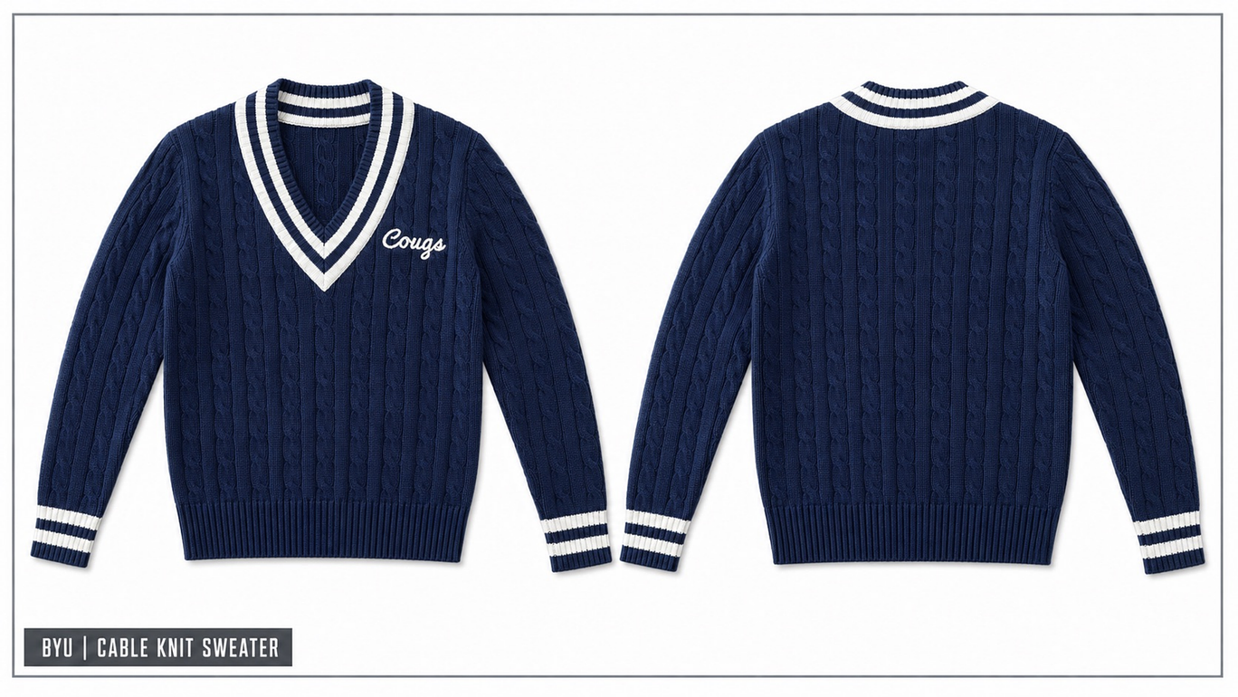 Collegiate BYU Cable Knit